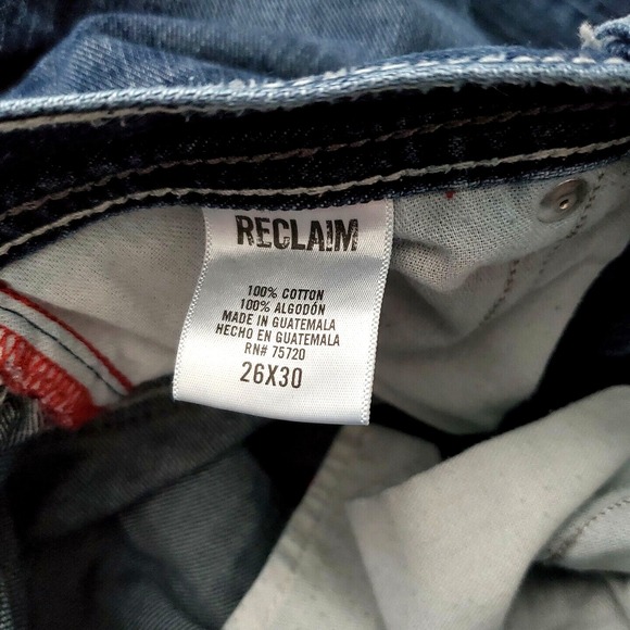 Reclaim (Men Size 26S) Slim Straight Leg Medium Wash Blue Denim Jeans 30" Inseam - Picture 6 of 9
